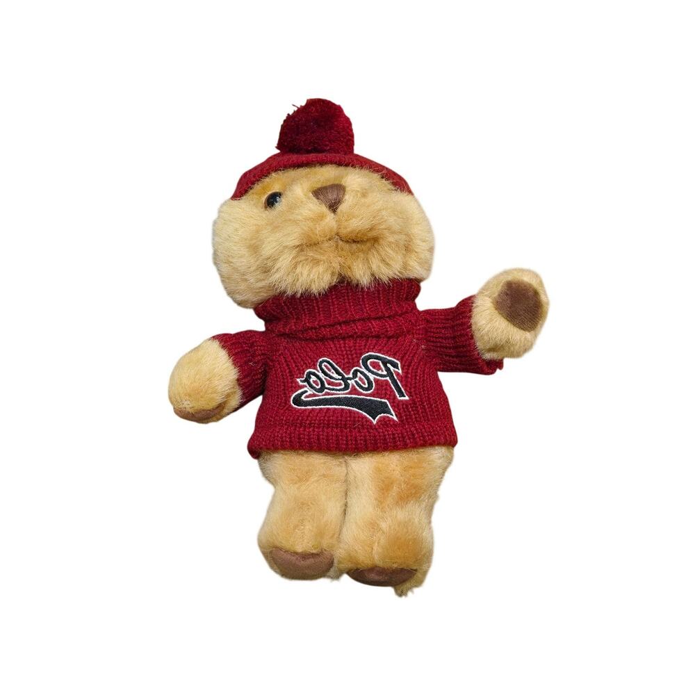 Ralph Lauren Limited THE POLO BEAR Plush Red Sweater & Beanie